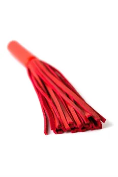 Privezak za ključeve od crvene kože sa crvenom drškom - 21 cm.