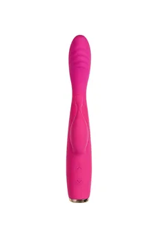Vibrator za G tačku sa klitorisnom stimulacijom Let It G, G-Havker, silikon, ružičasta, 19,5 cm