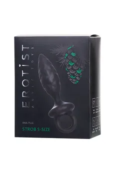 Erotist strob s - size Analni čep, silikon, Crna, 11,7 cm