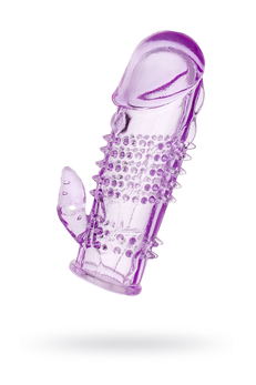 Mlaznica na penis TOYFA, TPE, ljubičasta, 13 cm