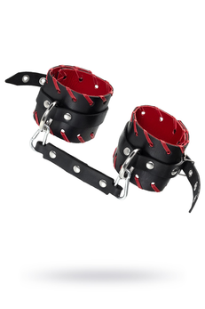 Okovi Pecado BDSM, sa crvenim ivicama, prirodna koža, crna