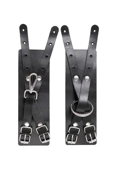 Pecado BDSM lisice, sa dve ukrštene trake, originalna spojnica, koža