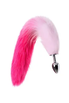 Analna čaura Metal bi TOIFA sa belo-ružičastim repom, metal, srebro, 45 cm, Ø 2,7 cm