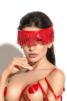 Me Seduce Kueen of Hearts ukras za glavu sa dugim resama, crveno, OS