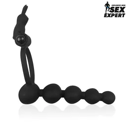 Prsten erekcija sa analnim stimulatorom i vibracijom boja crna, l 130 mm d 22k29k31 mm art. se