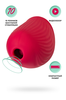 Vakuumski talasni stimulator klitorisa Kli bi Flovetta Birdie, silikon, crvena, 6,3 cm