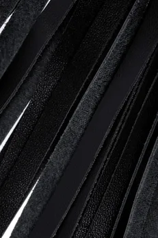 Bič veliki Pecado BDSM, metalna drška, crni bičevi, prirodna koža