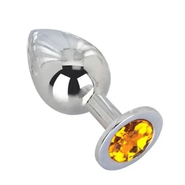 Veliki čelični plugin sa kristalom Juici Orange