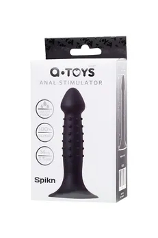 Analni dildo a-igračke Spikn, silikon, Crna, 14 cm