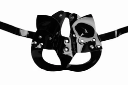 Mačka Maska crna lakirana