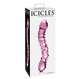 Stakleni stimulator Icicles No. 55 - Pink