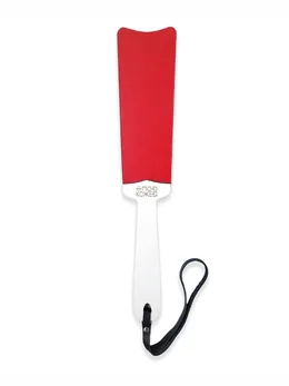 Paddle crvena tvrda od prave kože, drveta i HDF premaza bele boje