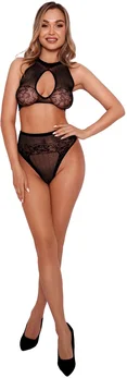 Visoki set prsluka i gaćica (Crna)