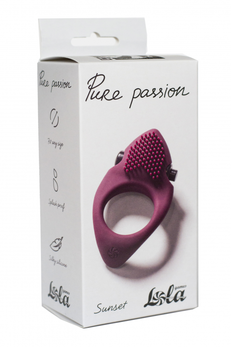 Erekcioni vibrokolco Pure Passion Sunset Wine red
