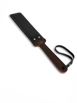 Paddle Crna tvrda od prave kože, drveta i HDF premaza venge boje