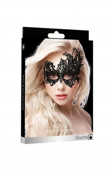 Ručno rađena čipkasta maska za oči Roial Black Lace Mask