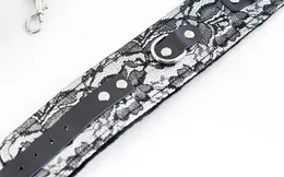 TOIFA Marcus čipkasti vezni komplet (kvačilo, lisice i okovi), srebrni