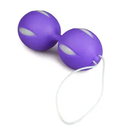 Ljubičaste sa belim umetcima Viggle Duo Kegel Ball za vežbanje