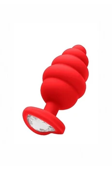 Large Ribbed Diamond Heart plug Analni čep