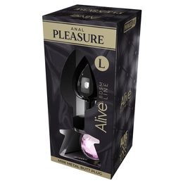 Analna čaura Alive Mini Metal Butt, pink cristal, L