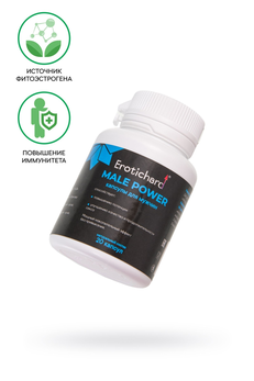 Kapsule za uzbuđenje za muškarce Erotichard, male Pover, 20 kapsula