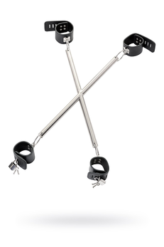 Komplet bondažnый TOYFA Theatre, koža-metal, crna