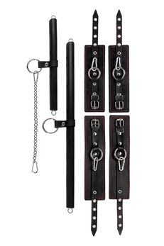 Pecado BDSM komplet za vezivanje, 4 tačke fixacije, veliki odstojnik, mali odstojnik, okovi, lisice