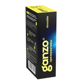 Ganzo Invisible kondomi, super tanki, sa dodatnim mazivom, latex, 18 cm, 12 kom.