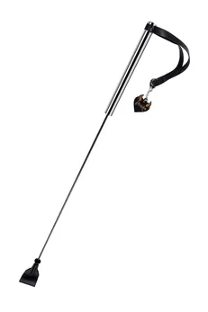 Pecado BDSM stack, sa metalnom drškom, koža, crna