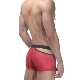 Gaćice muški boxeri crveni sa izrezima