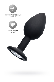 Analna čaura Popo Pleasure bi TOIFA sa rhinestones s, silikon, Crna, 7,2 cm, Ø 2,8 cm, 25 g