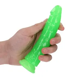 Slim dildo na usisnoj čaši Luminiscentni-15,5 cm