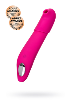 Stimulator 2 u 1: sa pulsacijom i vakuumskom talasnom stimulacijom Joss Oscar, silikon, ružičasta, 20,5 cm