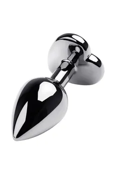 Analna čaura Metal bi TOIFA, metal, srebro, sa crvenim kristalom, 8 cm, Ø 3,4 cm, 85 g