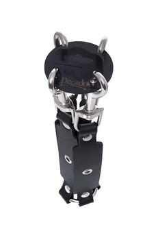 Pecado BDSM kvačilo, ukršteno sa karabinerima, za držanje ruku i nogu, koža, crna