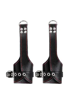 Pecado BDSM gimbal, mekan  sa crvenim šavovima, koža, crna