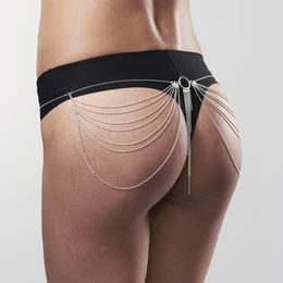 Bikini lanac Bijoux Indiscrets Magnifique Metallic chain waist jewelry srebrni