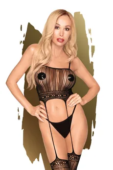 Penthouse sek Dealer mrežasto odelo, crno, S-L