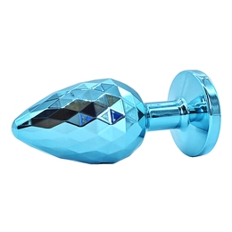 Plavi aluminijumski texturni Analni čep Large