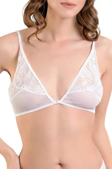 Bralette Erolanta Odette sa kopčom na prednjoj strani, bela (42-44)