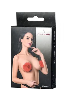 Pestis Erolanta Lingerie Collection okrugli sa puhom crveni