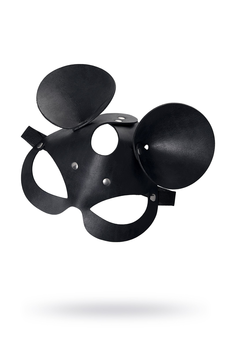 Pecado BDSM Maska, sa ušima miša, koža, crna
