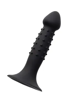 Analni dildo a-igračke Spikn, silikon, Crna, 14 cm