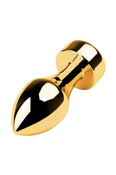 Analna čaura Metal bi TOIFA, metal, zlato, sa crvenim kristalom, 7,5 cm, Ø 2,9 cm, 75 g