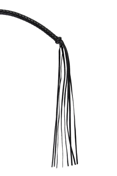 Bič pleteni Pecado BDSM, koža, crna, 75 cm