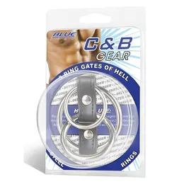 Stezaljka za penis od tri metalna prstena 3 ring Gates Of Hell