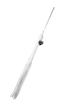 Pecado BDSM Bič, bela drška, beli bičevi, prirodna koža