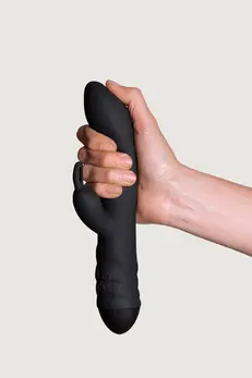 Tvister Vibrator-rotator sa klitorisnim stimulatorom, crni