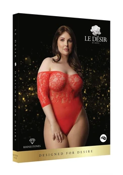 Presents Rhinestone Off Shldr Body Plus size (crvena) sa kamenčićima na rukavima