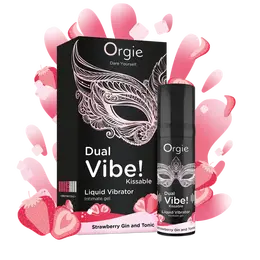 Orgie Dual Vibe Vibe jestivi gel! sa ukusom koktela Stravberri Gin and Tonic 15ml